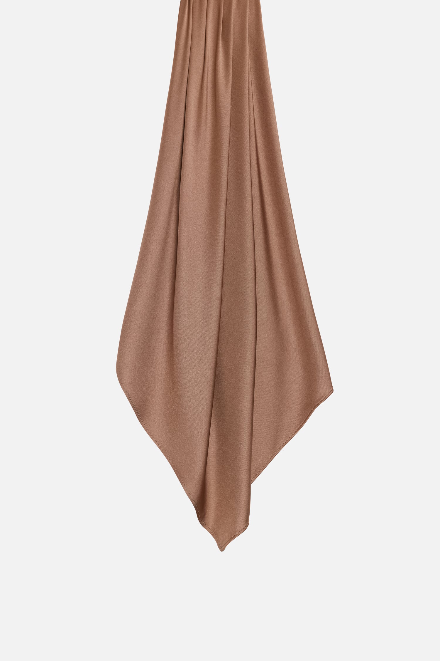 satin jersey hoofddoek in de kleur mocha